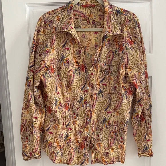 Sundance Paisley Blouse in Red and Gold - Picture 1 of 5